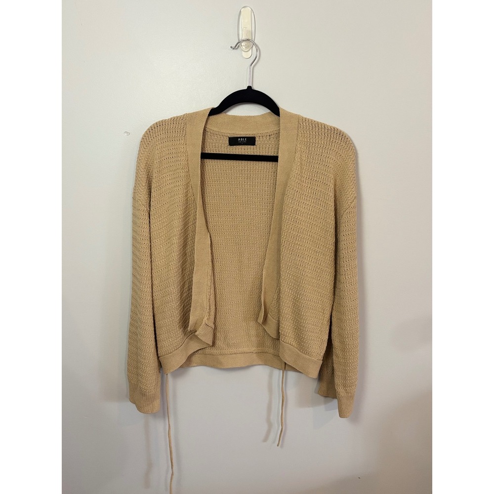 Able Women's Tan Cardigan Sweater